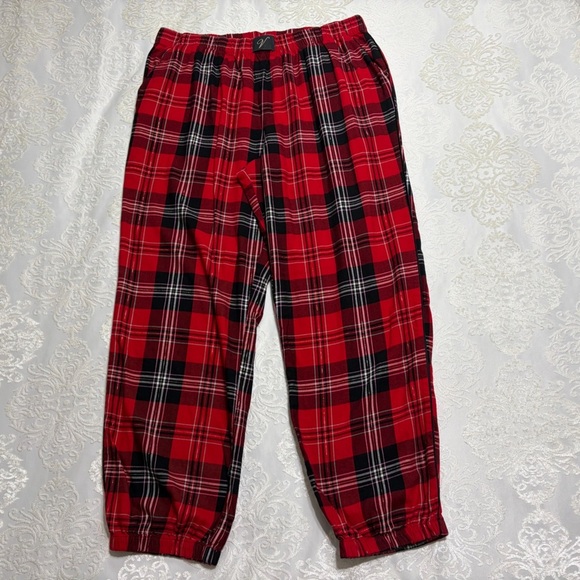 Victoria's Secret Other - Victorias Secret Red Plaid Pajama Jogger Cotton & Viscose Blend Size Large